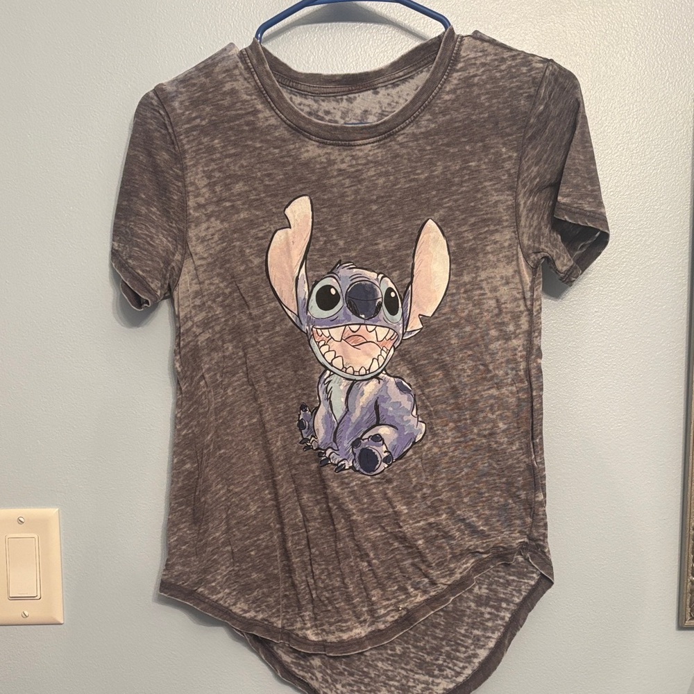 Disney Distressed Charcoal Stitch Short Sleeve Tee